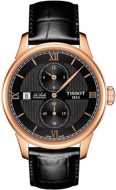 Tissot Men's Le Locle Croc Embossed Leather Strap Swiss Automatic Watch, 39mm at Nordstrom Rack