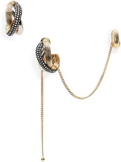 Greta Triple Hoop & Chain Ear Cuff & Earring Set