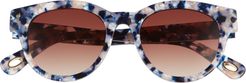 Nolita 48mm Round Sunglasses - Ocean Blue