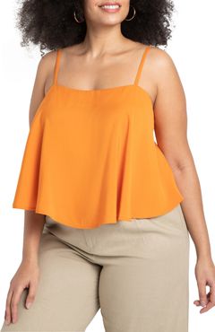 Plus Size Women's Eloquii Trapeze Woven Tank