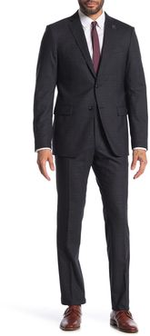 John Varvatos Star USA Bleecker Black Sharkskin Two Button Notch Lapel Wool Suit at Nordstrom Rack