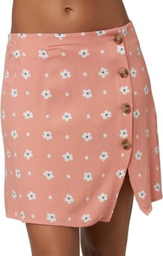Libby Floral Button Front Skirt