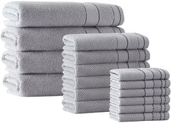 ENCHANTE HOME Monroe Turkish Cotton 16-Piece Towel Set - Silver at Nordstrom Rack