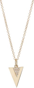 Ron Hami 14K Yellow Gold Pave Diamond Triangle Pendant Necklace - 0.03 ctw at Nordstrom Rack