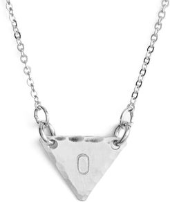 Sterling Silver Initial Mini Triangle Necklace