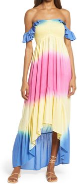 Layla Off The Shoulder High/low Maxi Dress