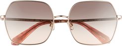 Eloy 59mm Polarized Gradient Sunglasses - Pink/ Grey Fuschia