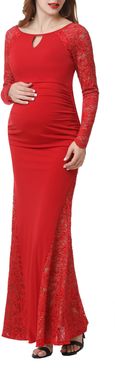 Bella Long Sleeve Maternity Maxi Dress