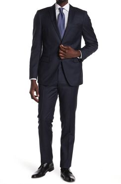 John Varvatos Collection Navy Pinstripe Two Button Notch Lapel Wool Suit at Nordstrom Rack