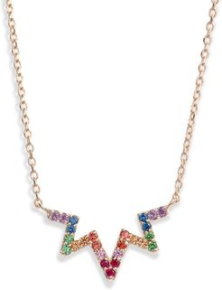 Rainbow Zigzag Pendant Necklace