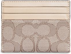 Signature Jacquard Card Case - Ivory