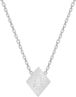 Framed Diamond Initial Pendant Necklace