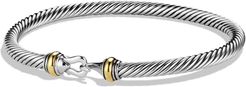 Cable Buckle Bracelet With Gold, 4mm