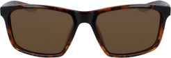 Valient 60mm Square Sunglasses - Tortoise/ Dark Brown