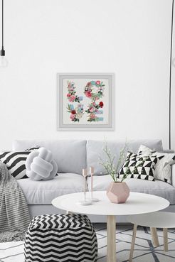 Marmont Hill Inc. Floral Love Framed Painting Print - 24"x24" at Nordstrom Rack