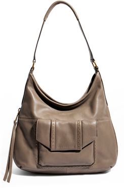 When In Milan Leather Hobo Bag - Grey