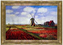 Overstock Art Tulip Field with the Rijnsburg Windmill with Sirocco Frame - 31" x 43" at Nordstrom Rack
