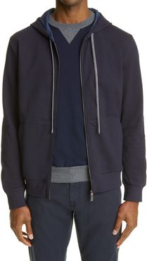 Jersey Zip Up Hoodie