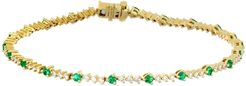 El Mar Emerald & Diamond Tennis Bracelet (Nordstrom Exclusive)