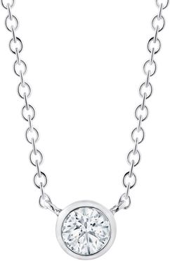 Round Diamond Bezel Pendant Necklace