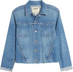 Janelle Raw Cut Slim Denim Jacket