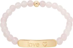 Power Gemstone Tag Rose Quartz Bracelet