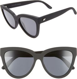 Liar Liar 57mm Polarized Cat Eye Sunglasses - Black Rubber