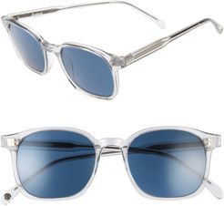 Dean 51mm Square Sunglasses - Grey Crystal/ Indigo Blue