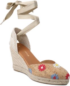 Ensley Embroidered Espadrille Wedge Sandal