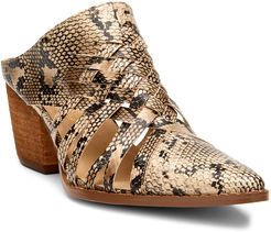 Gold Coast Snake Embossed Woven Mule