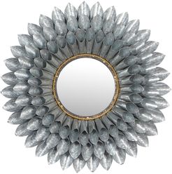 Willow Row Large - Round 3d Silver Metal Floral Accent Mirror - 32" at Nordstrom Rack