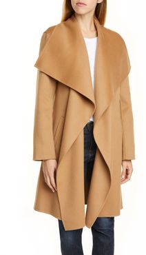 Cascade Collar Double Face Wool & Cashmere Coat