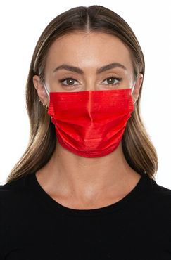 5-Pack Adult Disposable Pleated Face Masks