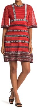 M Missoni Mixed Border Print Mini Dress at Nordstrom Rack