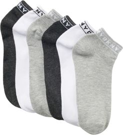 DKNY Logo Welt Low Cut Socks - Pack of 6 at Nordstrom Rack