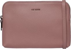 Ciarraa Leather Crossbody Bag - Pink