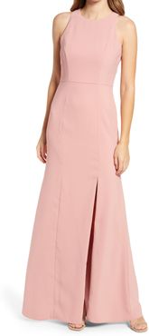 Crepe Column Gown