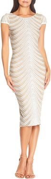 Marcella Sequin Stripe Cocktail Sheath Dress