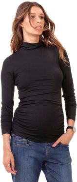 Ruched Maternity Turtleneck