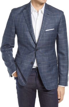 Plaid Wool Blend Sport Coat