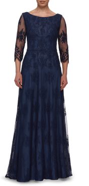 Beaded Lace A-Line Gown