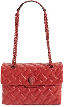 Kensington Drench Leather Shoulder Bag - Red