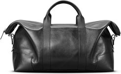 Signature Leather Duffle Bag - Black