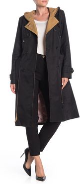 kate spade new york double breasted hooded trench coat at Nordstrom Rack