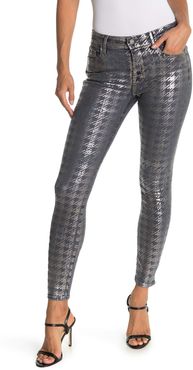 FIDELITY DENIM Sola Metallic Houndstooth Skinny Jeans at Nordstrom Rack