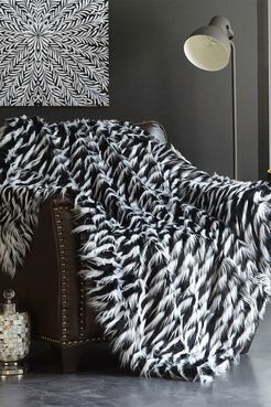 Chic Home Bedding Levida Two-Tone Faux Fur Blanket - 50" x 60" - Black at Nordstrom Rack