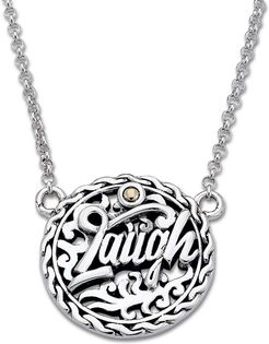 Samuel B Jewelry Sterling Silver & 18K Gold Laugh Pendant Necklace at Nordstrom Rack
