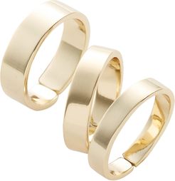 Set Of 3 Adjustable Band Rings