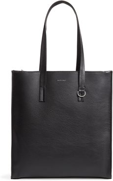 Canci Faux Leather Tote - Black