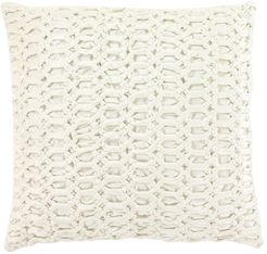 Willow Row Trellis-Patterned Velvet Throw Pillow - White - 26" x 6" x 26" at Nordstrom Rack
